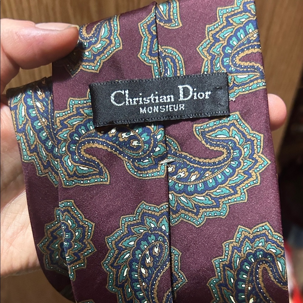 Christian Dior Paisley Patterned Tie